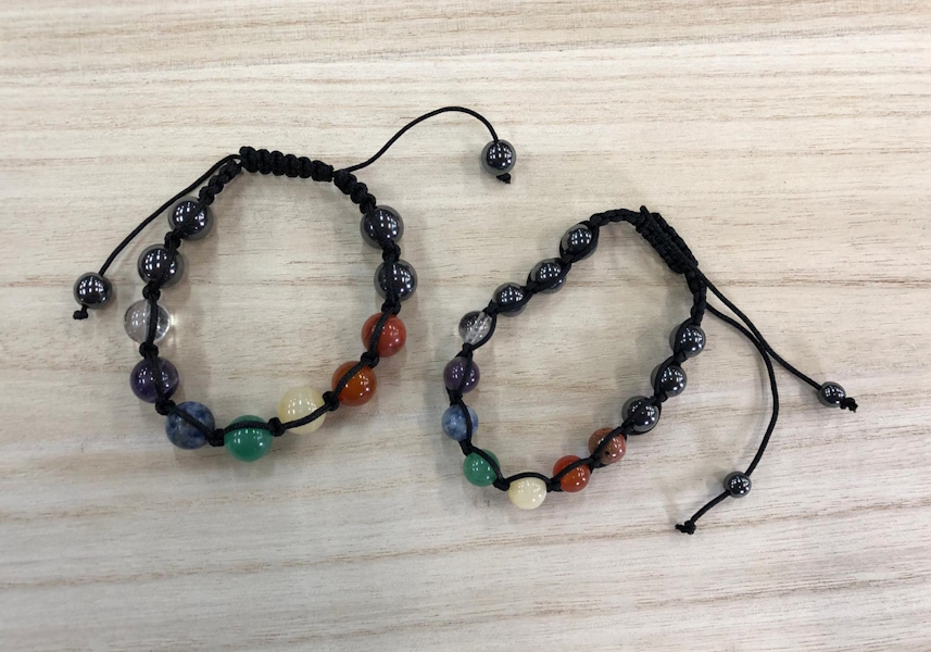 Pulsera chakras macrame bola